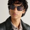 GT-R Aviator-Style Titanium and Acetate Sunglasses - OU