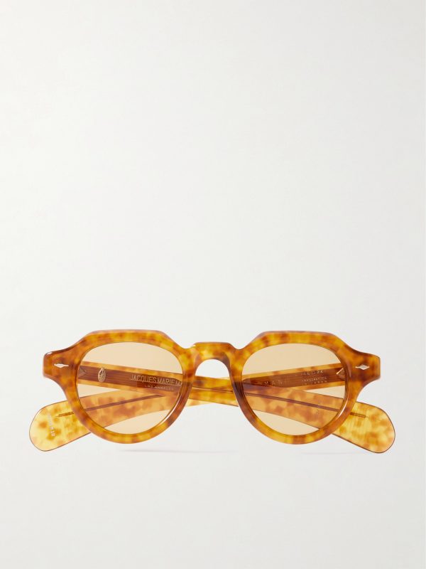 Kellerman Round-Frame Tortoiseshell Acetate Sunglasses