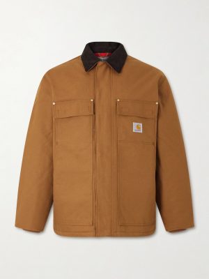 OG Arctic Logo-Appliquéd Corduroy-Trimmed Cotton-Canvas Jacket