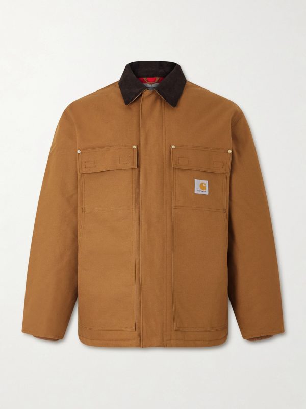 OG Arctic Logo-Appliquéd Corduroy-Trimmed Cotton-Canvas Jacket