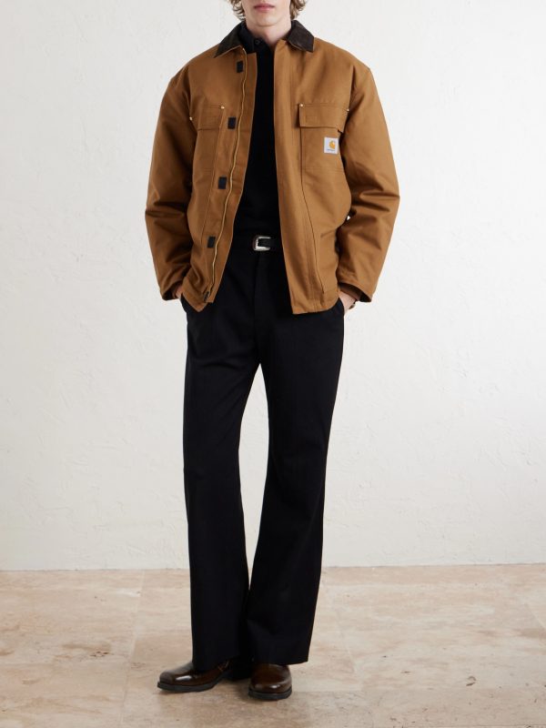 OG Arctic Logo-Appliquéd Corduroy-Trimmed Cotton-Canvas Jacket - OU