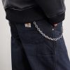 Double-Knee Distressed Straight-Leg Organic Jeans - CU
