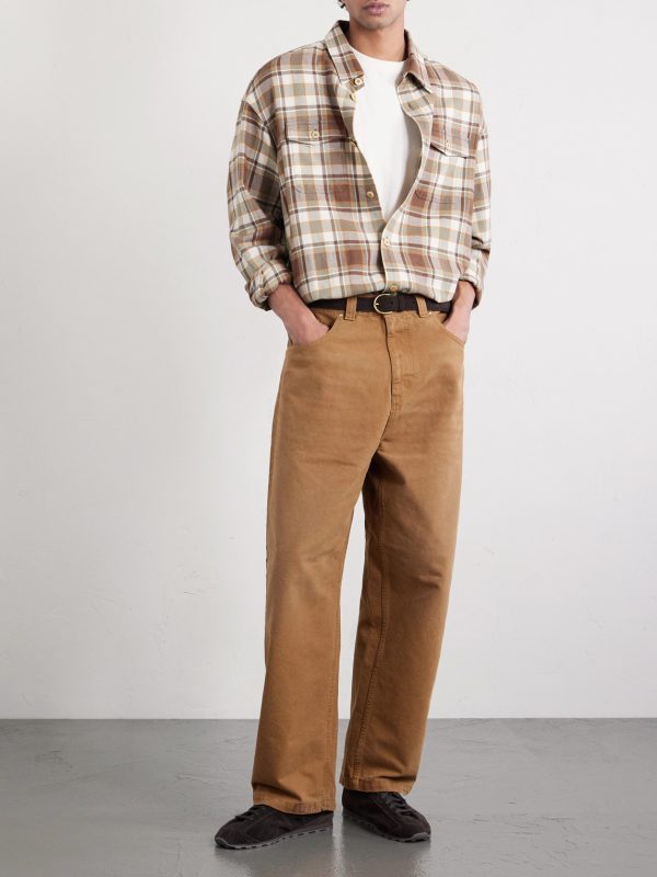 Brandon Straight-Leg Cotton-Canvas Trousers - OU Brandon Straight-Leg Cotton-Canvas Trousers - OU