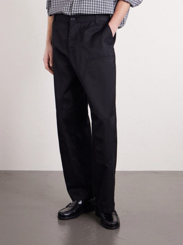 Brady Double Knee Straight-Leg Twill Trousers - FR