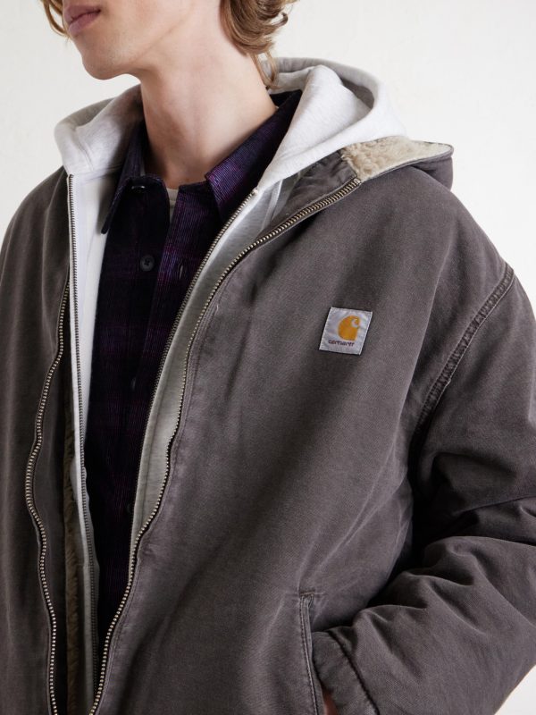 Mitch Logo-Appliquéd Cotton-Canvas Hooded Jacket - CU Mitch Logo-Appliquéd Cotton-Canvas Hooded Jacket - CU
