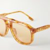 Leonard Aviator-Style Tortoiseshell Acetate Sunglasses - CU Leonard Aviator-Style Tortoiseshell Acetate Sunglasses - CU