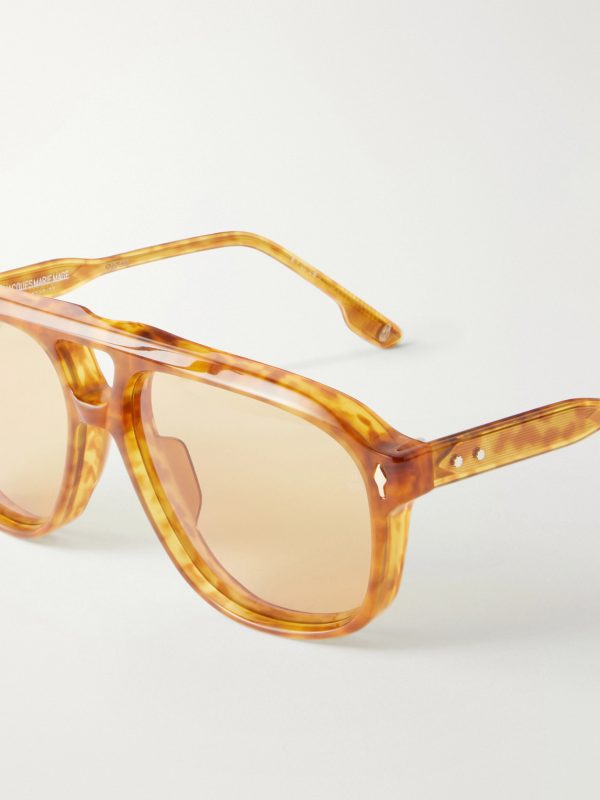 Leonard Aviator-Style Tortoiseshell Acetate Sunglasses - CU Leonard Aviator-Style Tortoiseshell Acetate Sunglasses - CU