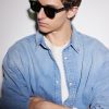 Devaux Round-Frame Acetate Sunglasses - BK