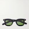 Devaux Round-Frame Acetate Sunglasses