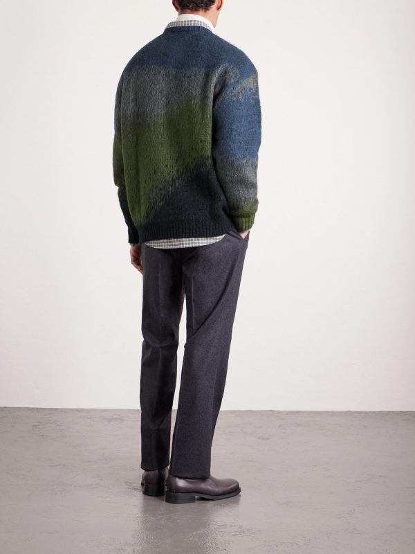 Tinley Brushed Jacquard-Knit Sweater - BK Tinley Brushed Jacquard-Knit Sweater - BK