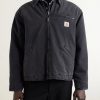 Detroit Logo-Appliquéd Padded Denim Jacket - FR Detroit Logo-Appliquéd Padded Denim Jacket - FR