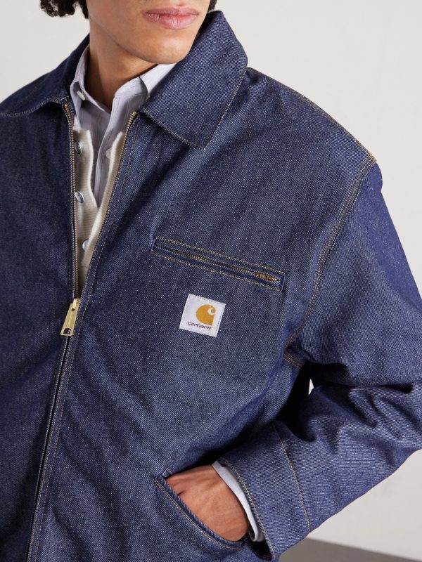 Detroit Logo-Appliquéd Padded Denim Jacket - CU Detroit Logo-Appliquéd Padded Denim Jacket - CU