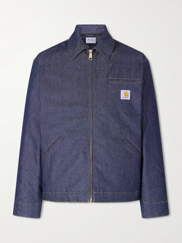 Detroit Logo-Appliquéd Padded Denim Jacket Detroit Logo-Appliquéd Padded Denim Jacket