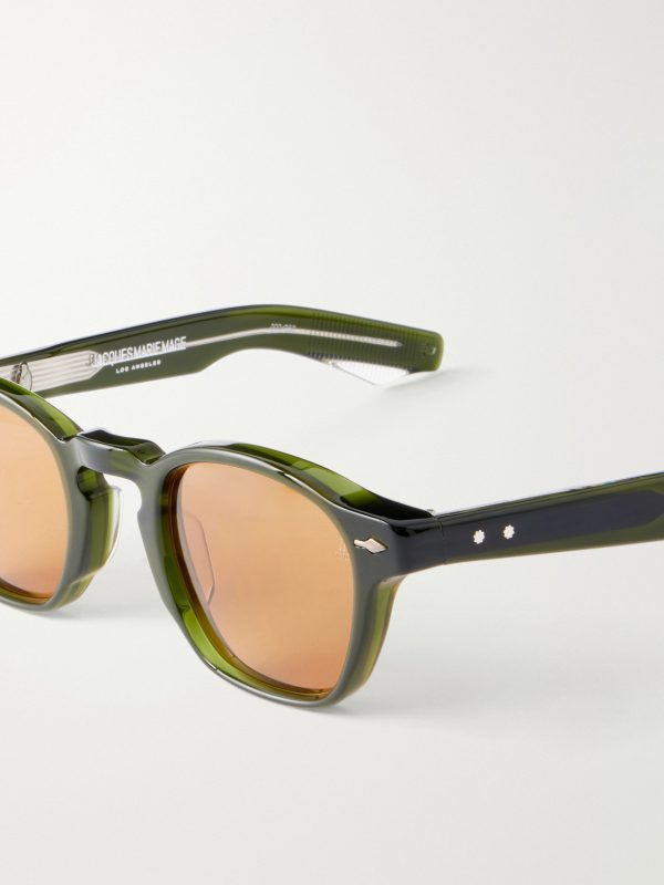 Zephirin Round-Frame Acetate Sunglasses - CU