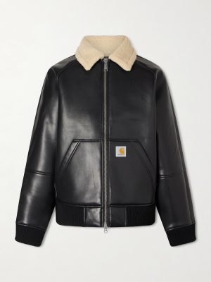 Shepton Plush-Trimmed Logo-Appliquéd Jacket Shepton Plush-Trimmed Logo-Appliquéd Jacket