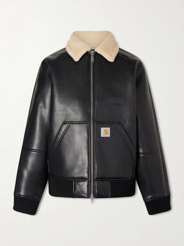 Shepton Plush-Trimmed Logo-Appliquéd Jacket Shepton Plush-Trimmed Logo-Appliquéd Jacket