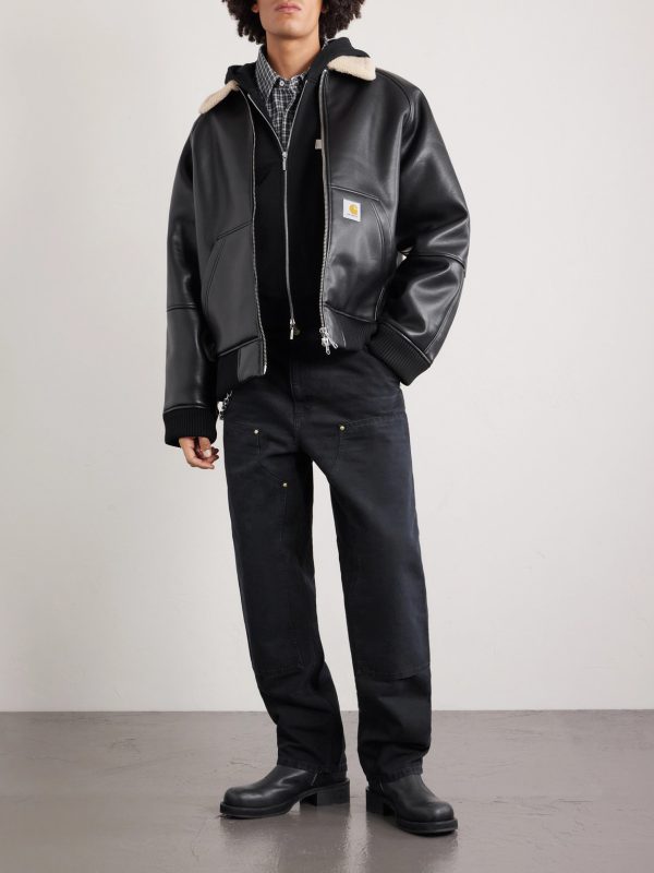 Shepton Plush-Trimmed Logo-Appliquéd Jacket - OU Shepton Plush-Trimmed Logo-Appliquéd Jacket - OU