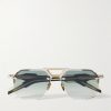 Silverton Aviator-Style Acetate and Gold-Tone Sunglasses Silverton Aviator-Style Acetate and Gold-Tone Sunglasses