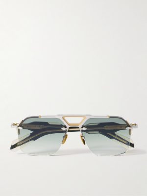 Silverton Aviator-Style Acetate and Gold-Tone Sunglasses Silverton Aviator-Style Acetate and Gold-Tone Sunglasses