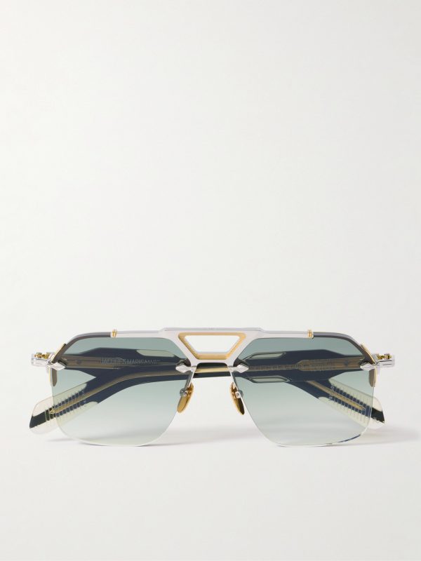 Silverton Aviator-Style Acetate and Gold-Tone Sunglasses Silverton Aviator-Style Acetate and Gold-Tone Sunglasses