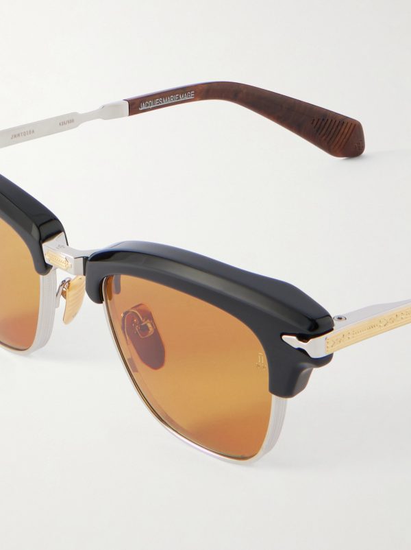 Sartre D-Frame Acetate and Silver-Tone Sunglasses - CU
