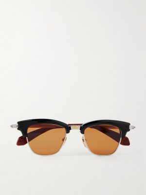 Sartre D-Frame Acetate and Silver-Tone Sunglasses