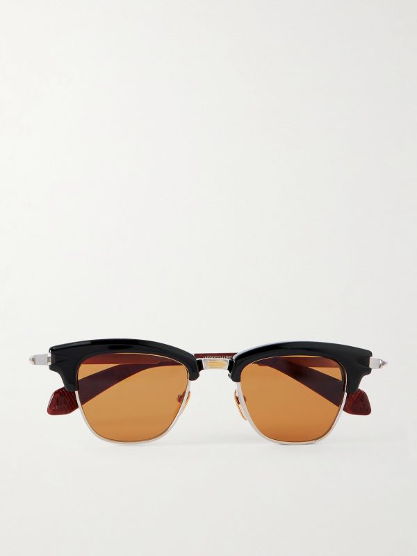 Sartre D-Frame Acetate and Silver-Tone Sunglasses