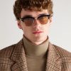 Sartre D-Frame Acetate and Silver-Tone Sunglasses - OU