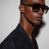 Leonard Aviator-Style Acetate Sunglasses - BK Leonard Aviator-Style Acetate Sunglasses - BK
