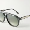 Leonard Aviator-Style Acetate Sunglasses - CU Leonard Aviator-Style Acetate Sunglasses - CU