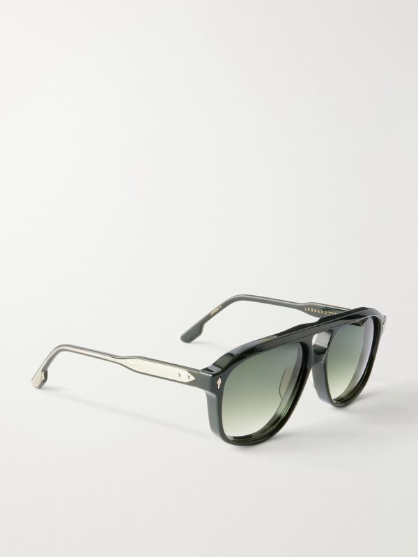 Leonard Aviator-Style Acetate Sunglasses - FR Leonard Aviator-Style Acetate Sunglasses - FR