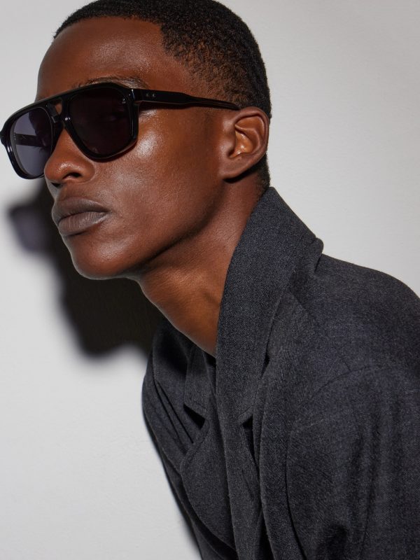Leonard Aviator-Style Acetate Sunglasses - BK Leonard Aviator-Style Acetate Sunglasses - BK