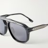 Leonard Aviator-Style Acetate Sunglasses - CU Leonard Aviator-Style Acetate Sunglasses - CU