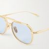Commander Aviator-Style Gold-Tone Sunglasses - CU Commander Aviator-Style Gold-Tone Sunglasses - CU