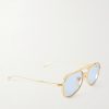 Commander Aviator-Style Gold-Tone Sunglasses - FR Commander Aviator-Style Gold-Tone Sunglasses - FR
