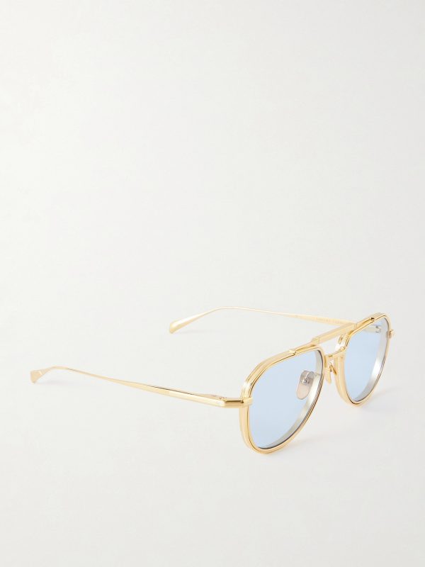 Commander Aviator-Style Gold-Tone Sunglasses - FR Commander Aviator-Style Gold-Tone Sunglasses - FR