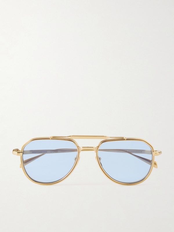 Commander Aviator-Style Gold-Tone Sunglasses Commander Aviator-Style Gold-Tone Sunglasses