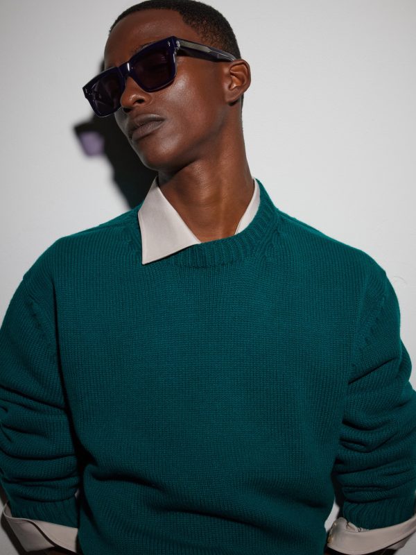 Torino Square-Frame Acetate Sunglasses - BK