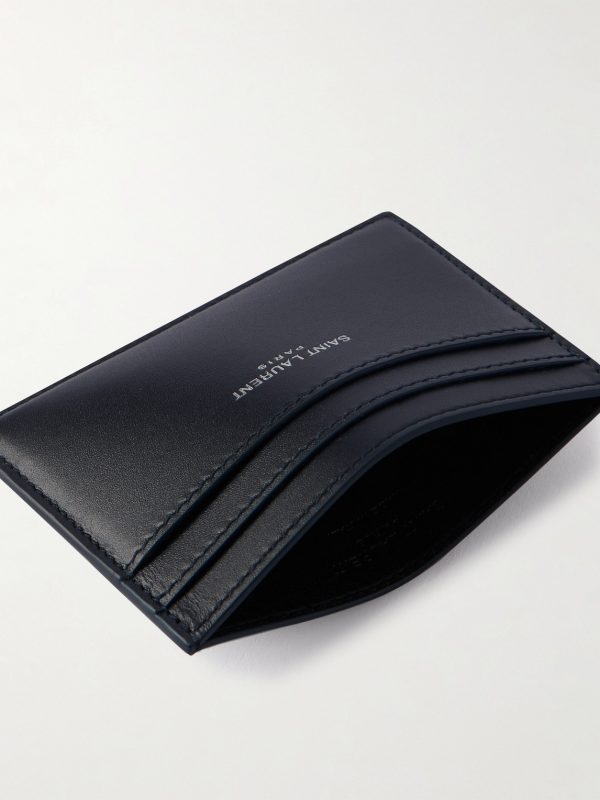 Logo-Print Leather Cardholder - E1
