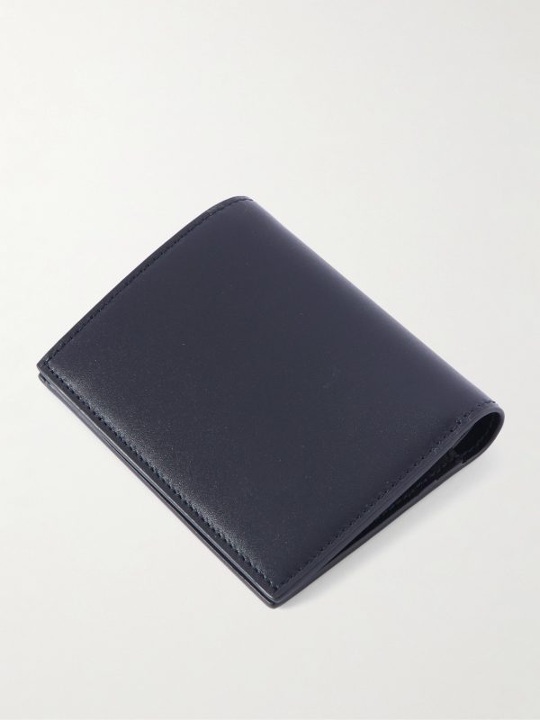 Logo-Print Leather Bifold Wallet - BK