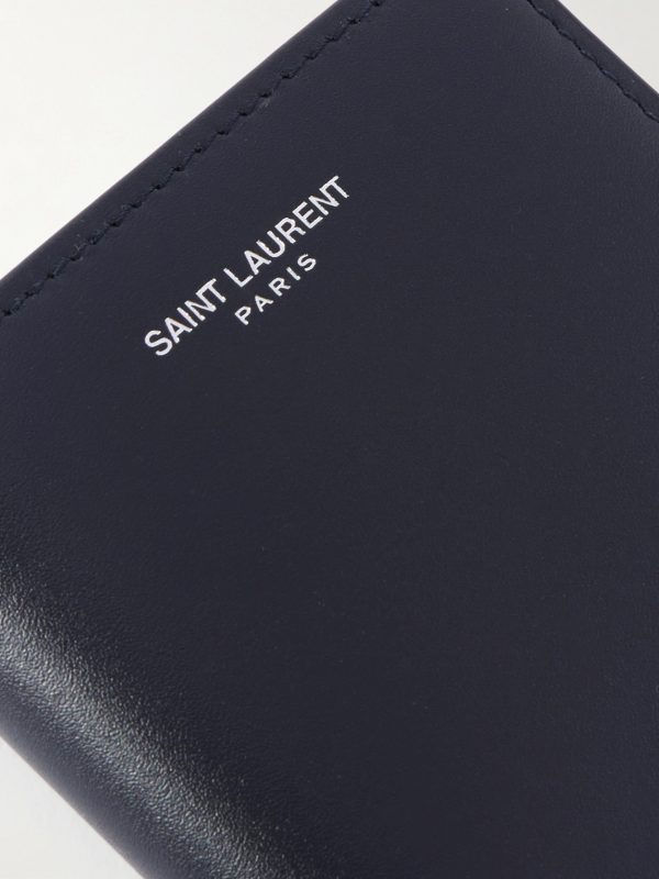 Logo-Print Leather Bifold Wallet - CU