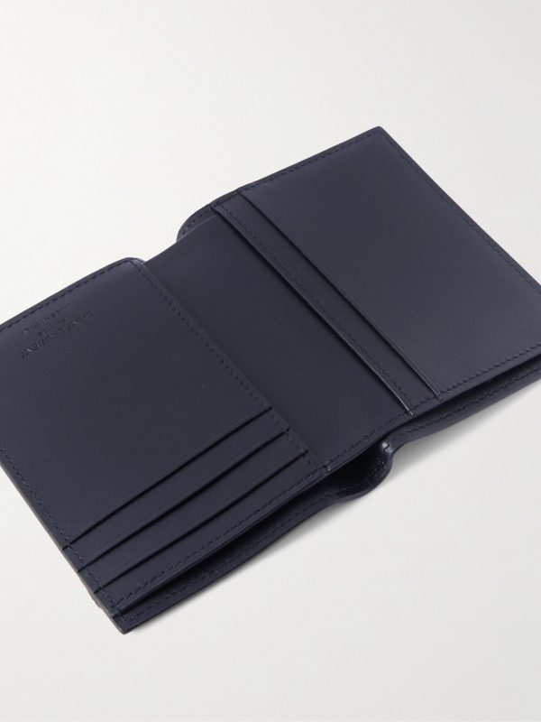 Logo-Print Leather Bifold Wallet - E1