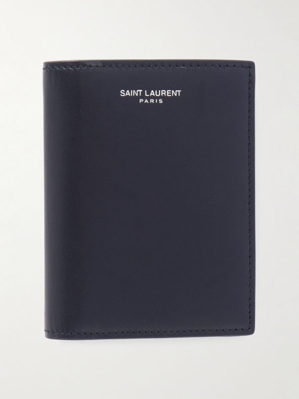Logo-Print Leather Bifold Wallet