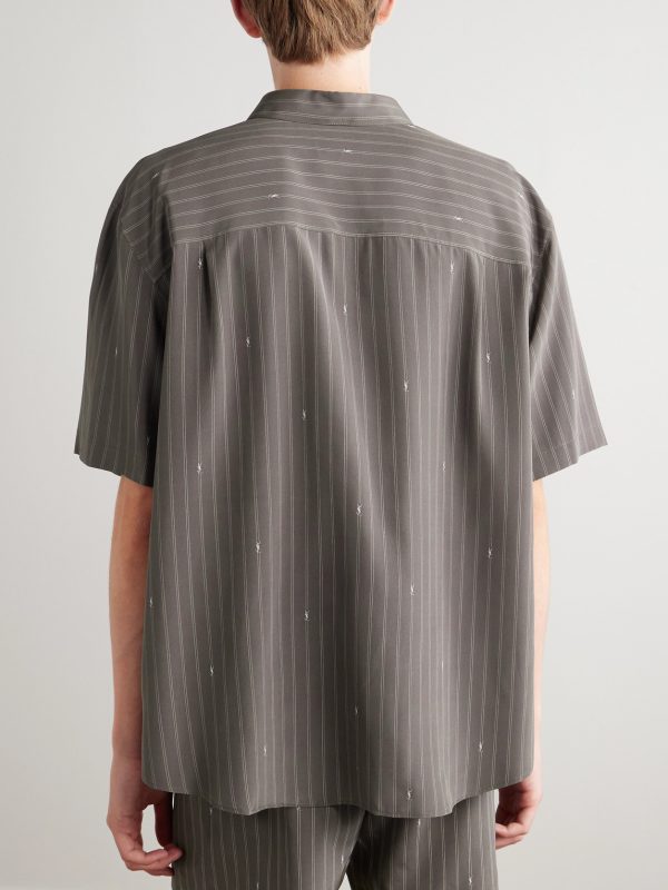 Striped Silk Crepe de Chine Shirt - BK