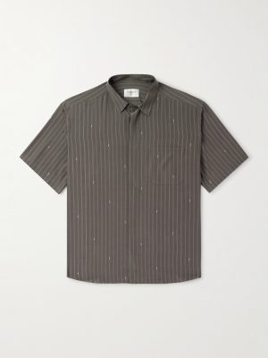 Striped Silk Crepe de Chine Shirt Striped Silk Crepe de Chine Shirt