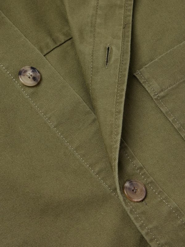 Logo-Embroidered Cotton and Linen-Blend Gabardine Overshirt - CU