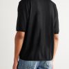 Cassandre Logo-Embroidered Wool Polo Shirt - BK Cassandre Logo-Embroidered Wool Polo Shirt - BK