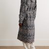 Striped Cotton-Terry Jacquard Hooded Robe - BK Striped Cotton-Terry Jacquard Hooded Robe - BK