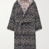 Striped Cotton-Terry Jacquard Hooded Robe Striped Cotton-Terry Jacquard Hooded Robe