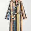 Curt Striped Cotton-Terry Jacquard Hooded Robe Curt Striped Cotton-Terry Jacquard Hooded Robe